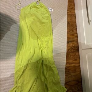 NWT Lime Green Old Navy Halter Midi Dress